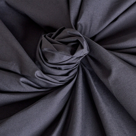 Atelier Brunette Cotton Poplin Fabric Deep Charcoal