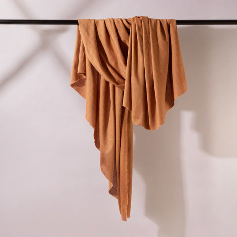 Atelier Brunette Flake Cotton Viscose Fabric Pecan Pie