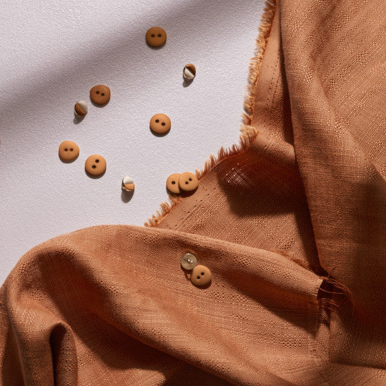 Atelier Brunette Flake Cotton Viscose Fabric Pecan Pie