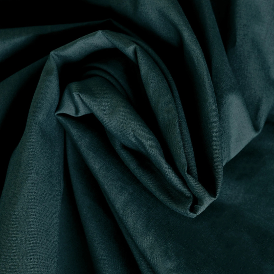 Atelier Brunette Cotton Poplin Fabric in Forest Green