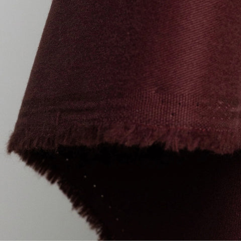 Atelier Brunette Gabardine Light Cotton Fabric Cripsy Brown burgundy