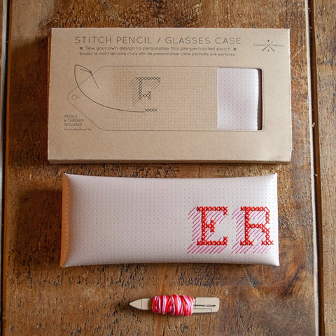 Chasing Threads Stitch Your Own pencil or Glasses Case Kit Pink