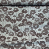 Kokka Poppy Cotton Linen Fabric in Soft Brown on Lt Blue