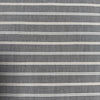 Deadstock Horizontal Striped Cotton Canvas Fabric Black Chambray