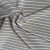 Deadstock Horizontal Striped Cotton Canvas Fabric Brown Chambray