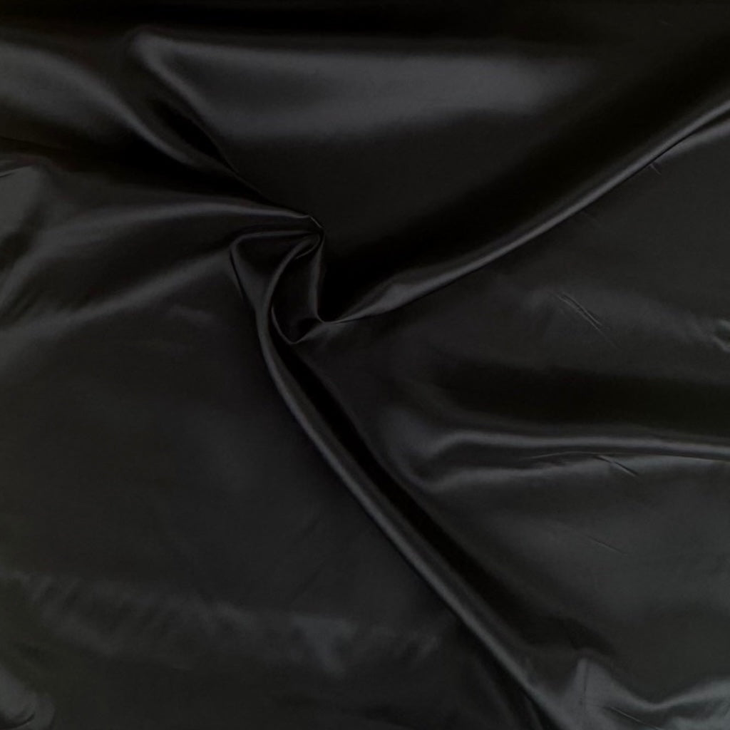 Deadstock Italian Viscose Twill Lining Fabric Black