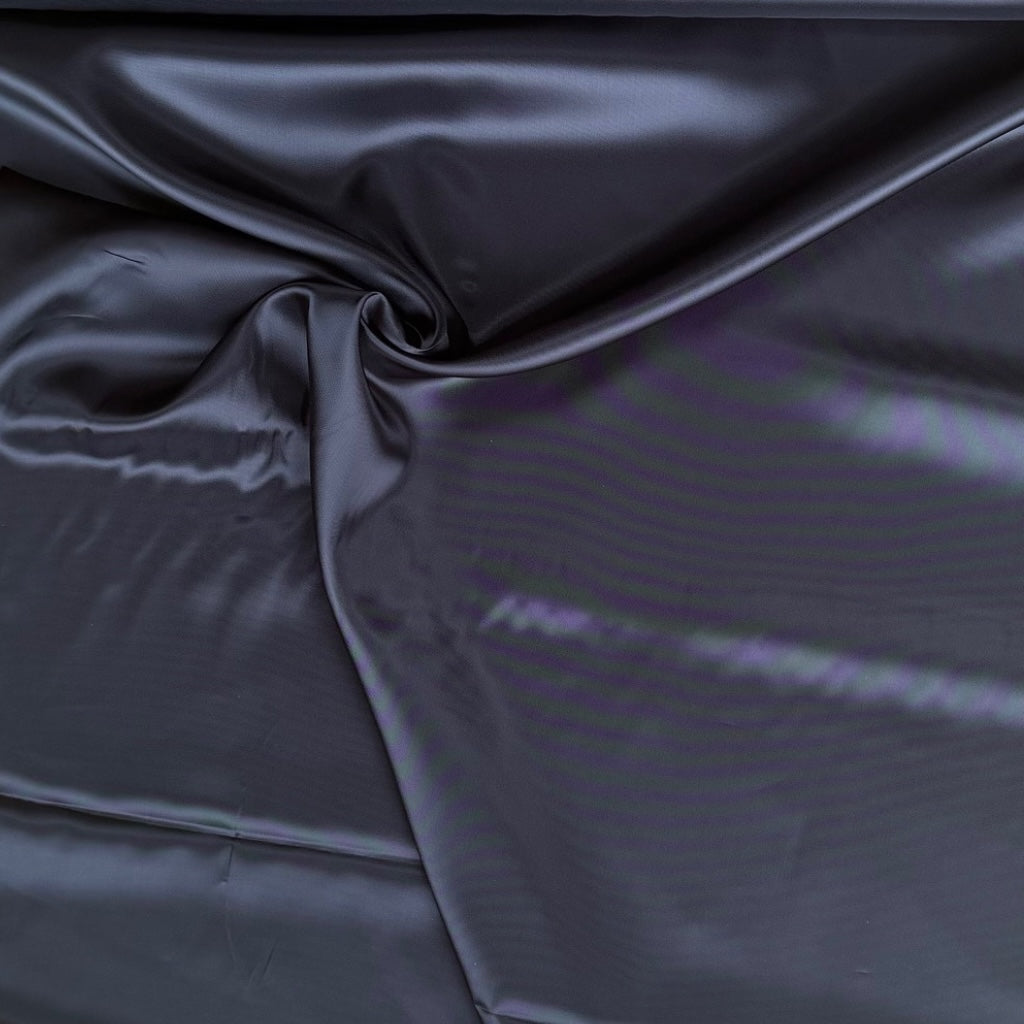 Deadstock Italian Viscose Twill Lining Fabric Navy