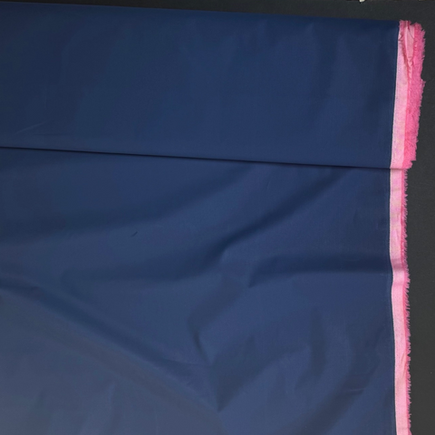 Deadstock Ex Paul Smith Coated Cotton Poplin Fabric in Blue