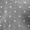 Hokko Metallic Polka Dot Cotton Voile Fabric Lt Grey