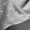 Hokko Metallic Polka Dot Cotton Voile Fabric Lt Grey