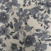 Hokkoh Painterly Flowers Linen Cotton fabric Greys