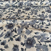 Hokkoh Painterly Flowers Linen Cotton fabric Greys
