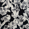 Hokkoh Sketched Flowers Cotton Lawn Fabric Black