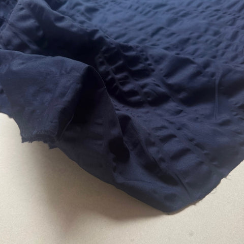 Hokkoh Wavy Lines Cotton Fabric Navy