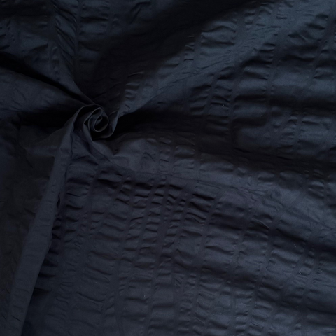 Hokkoh Textured Wavy Lines Cotton Fabric Blac
