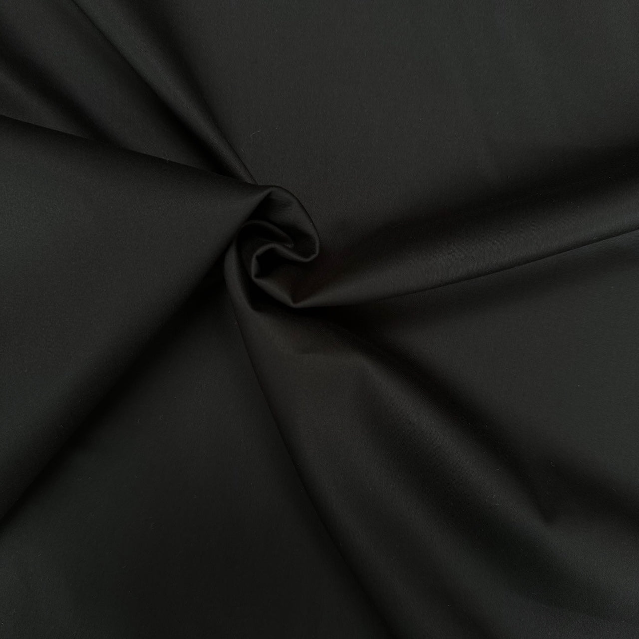 Italian Deadstock Cotton Sateen Fabric Black