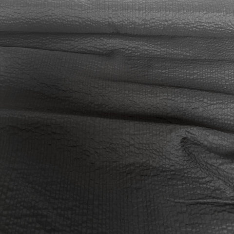 Kokka Linear Seersucker Cotton Fabric Black