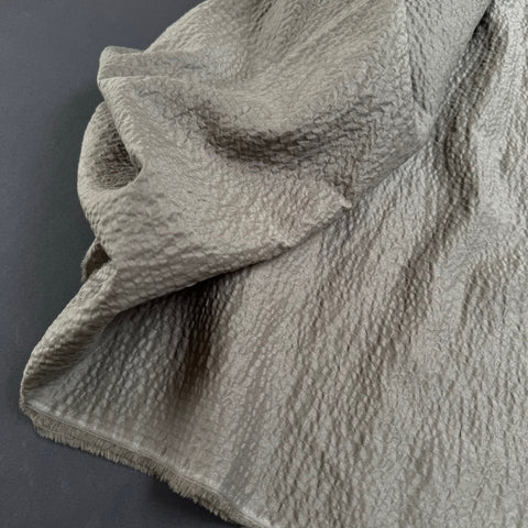 Kokka Linear Seersucker Cotton Fabric Mushroom