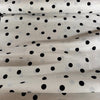 Kokka Polka Dot Cotton Linen Fabric in Black on Cream