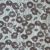 Kokka Poppy Cotton Linen Fabric in Soft Brown on Lt Blue