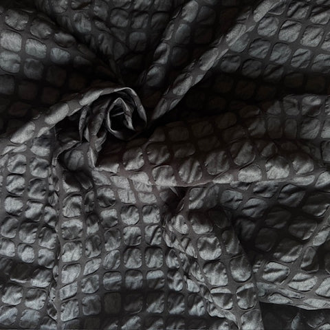 Kokka Textured Small Squares Cotton Fabric in Black