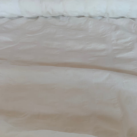 Kokka Textured Squared Cotton Fabric White