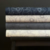 Kokka Sketched Flowers Cotton Lawn Fabrics Dark Grey
