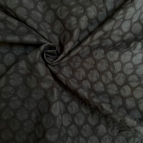 KOKKA • Small Dots Textured Cotton Fabric • Black