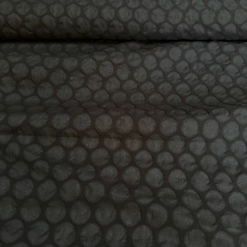 KOKKA • Small Dots Textured Cotton Fabric • Black