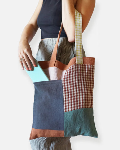 Matchy Matchy Sewing Club Stash Pocket Tote PDF Sewing Pattern