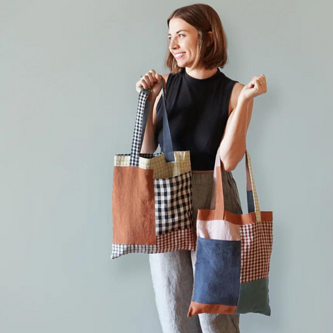 Matchy Matchy Sewing Club Stash Pocket Tote PDF Sewing Pattern