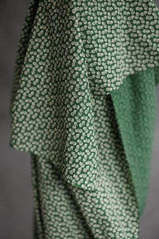 Merchant and Mills Donguri Organic Cotton Seersucker Fabric Brewing Green
