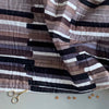 Nani Iro Grace Quilted Organic Cotton Double Gauze Fabric Brown & Grey