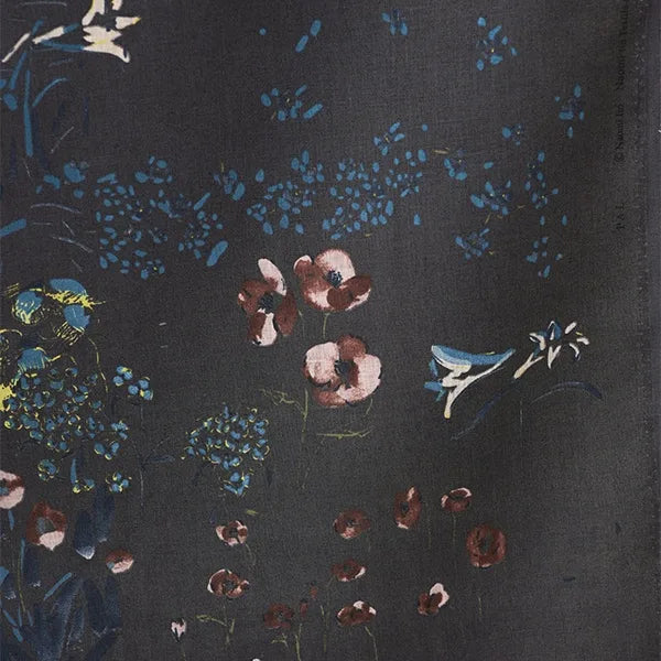 Nani Iro Pal Light Linen Fabric Dark Grey