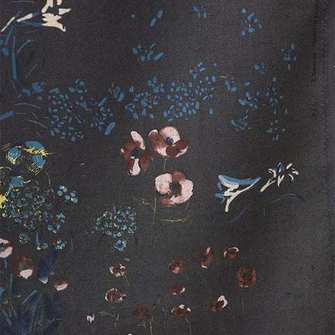 Nani Iro Pal Light Linen Fabric Dark Grey