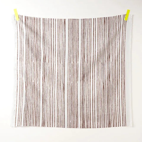Nani Iro Saaaa Saaa Organic Cotton Double Gauze Fabric Brown on Grey