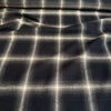 Sevenberry Brushed Cotton Viyella Check Fabric in Black & Grey