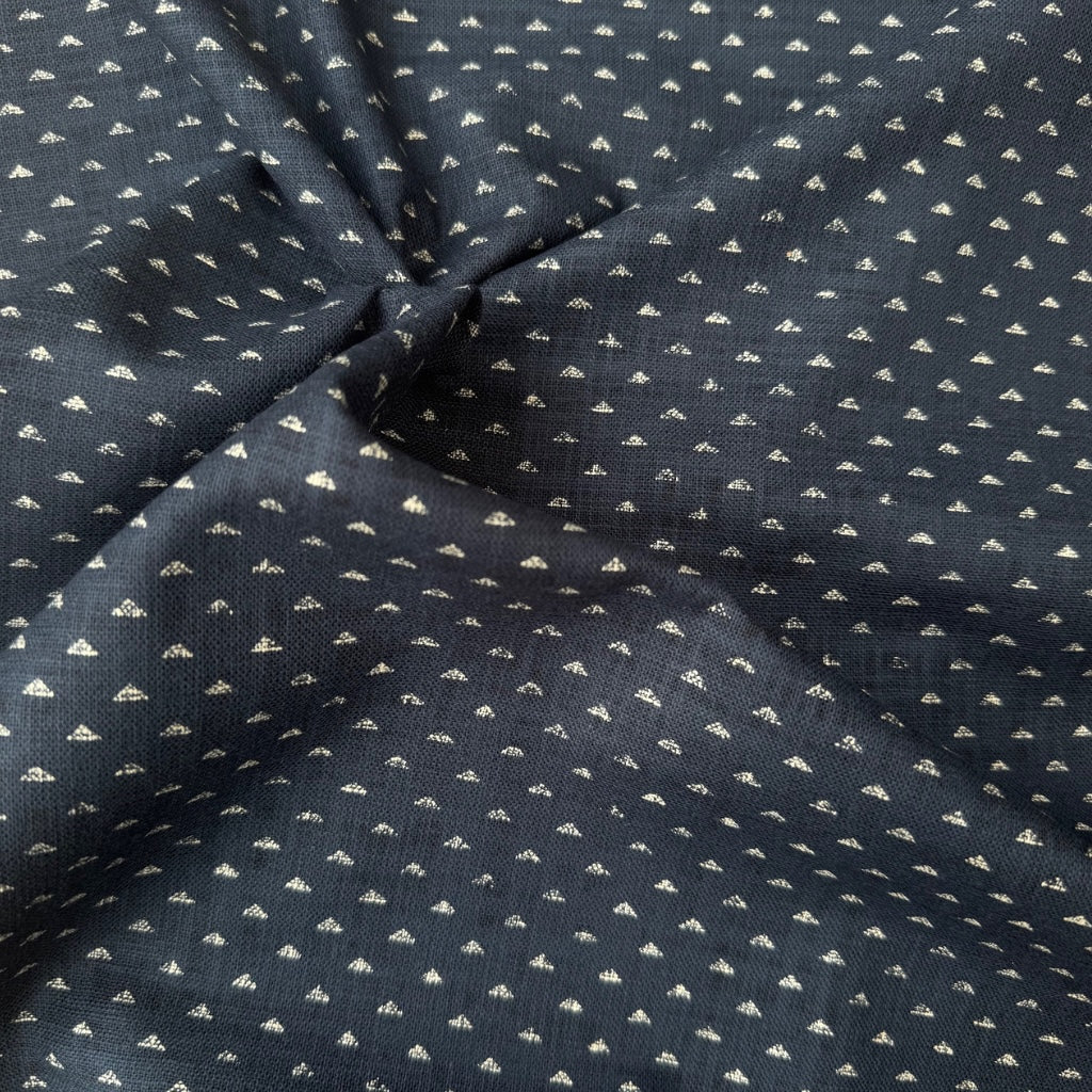 Sevenberry Rustic Indigo Cotton Fabric Triangles