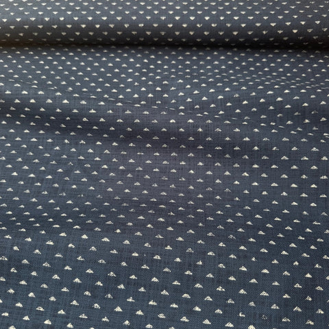 Sevenberry Rustic Indigo Cotton Fabric Triangles