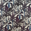 Sevenberry Tropical Palms Cotton Broadcloth Fabric Purple & Blue