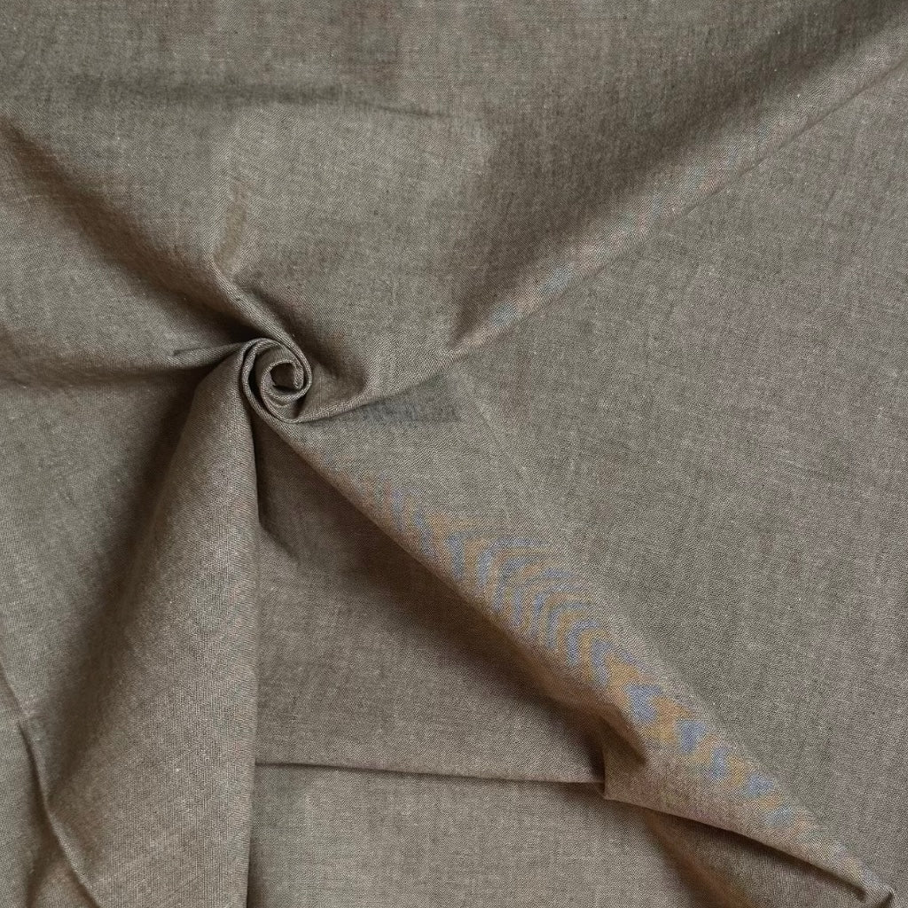 Sevenberry Yarn Dyed Cotton Poplin Fabric Soft Brown
