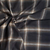 Sevenberry Brushed Cotton Viyella Check Fabric in Black & Grey