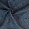 Tessuti Dashing Washed Linen Cotton Fabric in Navy