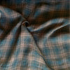 Tessuti Ragusa Checked Washed Linen Fabric in Brown and Pink