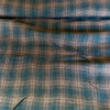 Tessuti Ragusa Checked Washed Linen Fabric in Brown and Pink