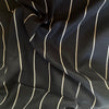Tessuti Ravello Striped Linen Fabric in Black