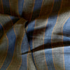 Tessuti Selkie Striped Washed Linen Fabric in Brown and Navy