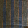 Tessuti Selkie Striped Washed Linen Fabric in Brown and Navy