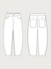 The Assembly Line Barrel Leg Trousers Sewing Pattern