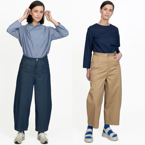 The Assembly Line Barrel Leg Trousers Sewing Pattern